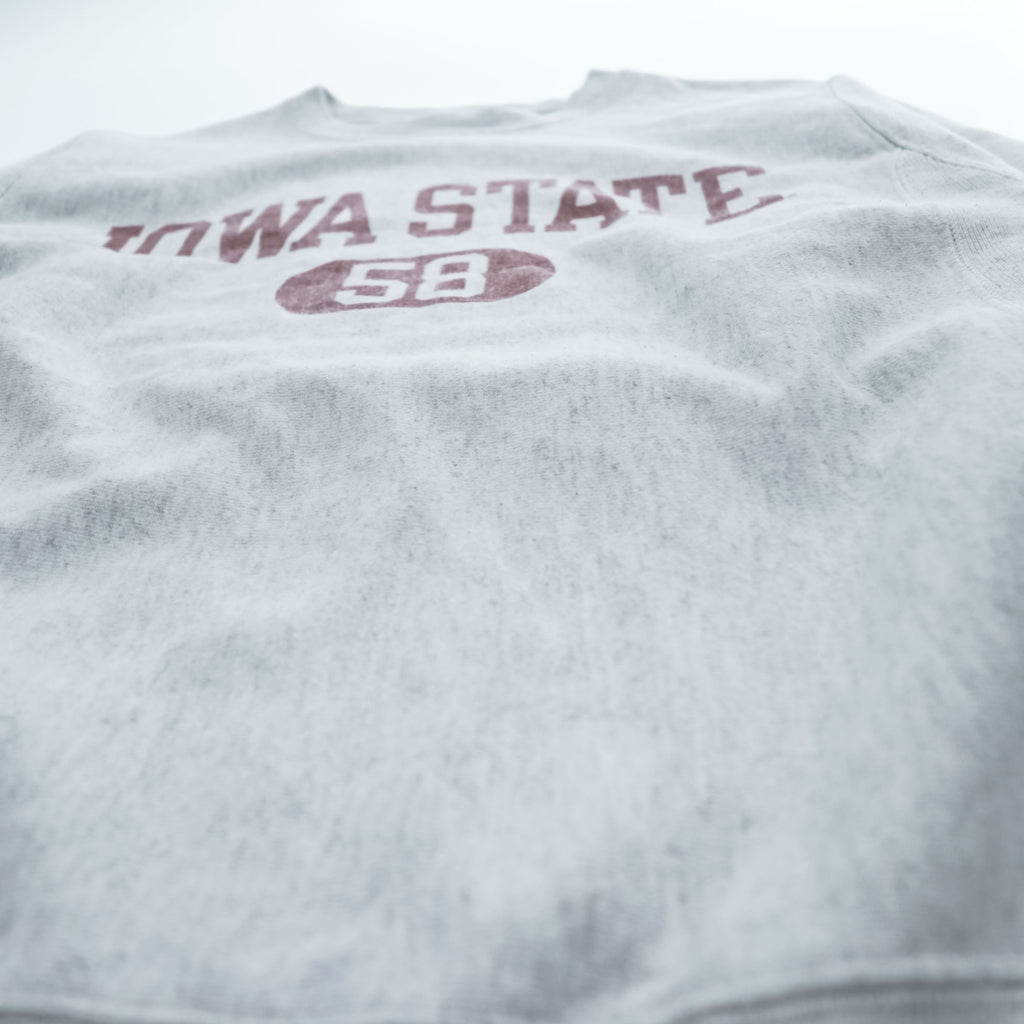 Champion リバースウィーブ REVERSE WEAVE スウェット トレーナー L グレー カレッジ アーチロゴ IOWA STATE