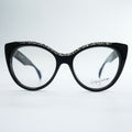 Yohji Yamamoto キャットアイ サングラス メガネ ブラック ユニセックス グリッター 019 54_17 145 YY1034