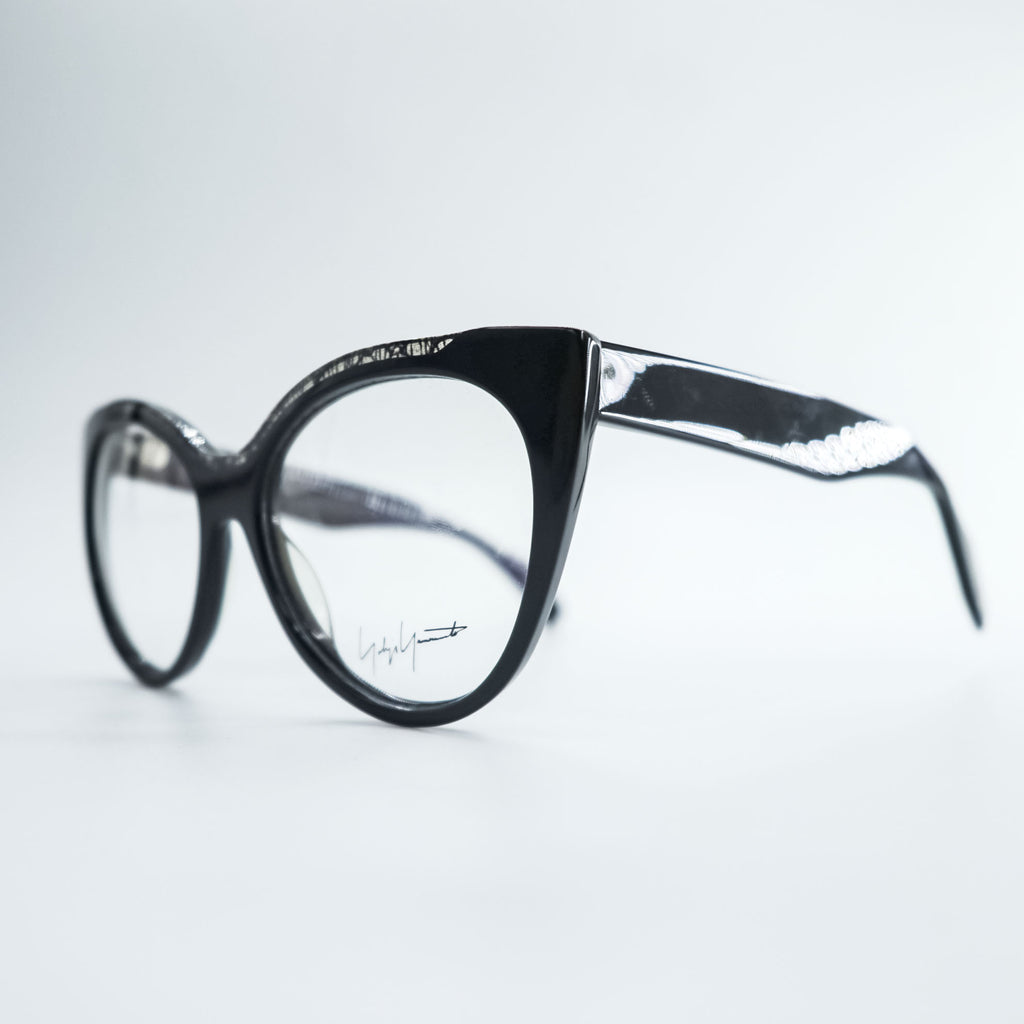 Yohji Yamamoto キャットアイ サングラス メガネ ブラック ユニセックス グリッター 019 54_17 145 YY1034