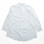 Brooks Brothers バンドカラー 長袖 シャツ XL ホワイト SLIM FIT ノンアイロン 胸ポケット