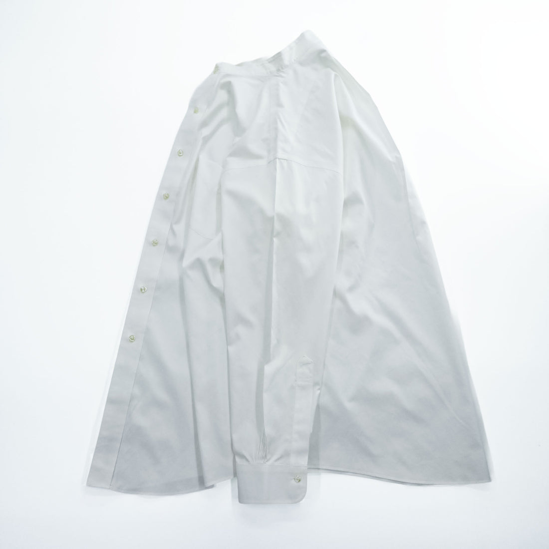 Brooks Brothers バンドカラー 長袖 シャツ XL ホワイト SLIM FIT ノンアイロン 胸ポケット