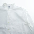 Brooks Brothers バンドカラー 長袖 シャツ XL ホワイト SLIM FIT ノンアイロン 胸ポケット