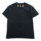 BUZZ RICKSON'S Japan Made T-Shirt XXL Black TYPE1, CLASS1 Military Stencil Crewneck