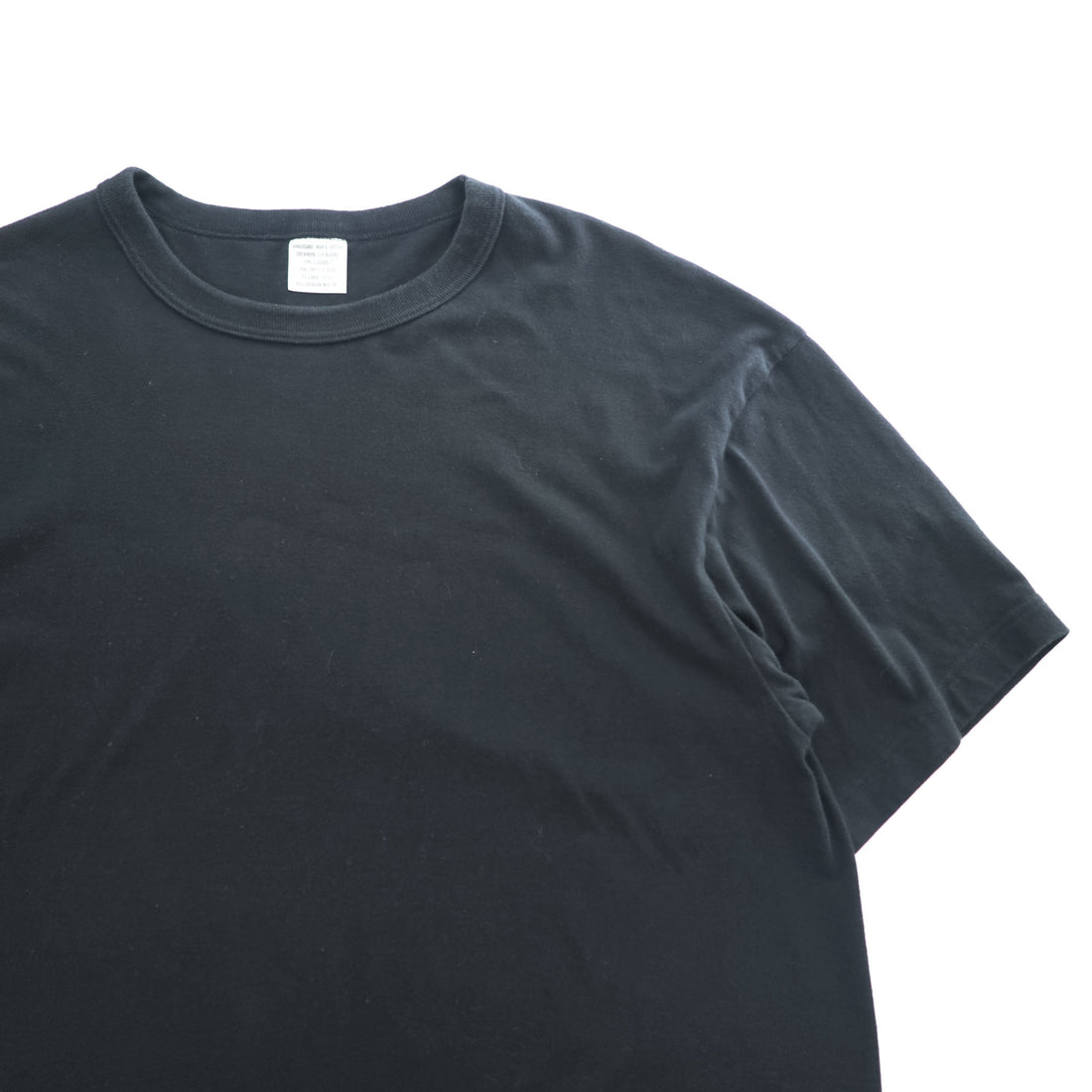 BUZZ RICKSON'S Japan Made T-Shirt XXL Black TYPE1, CLASS1 Military Stencil Crewneck