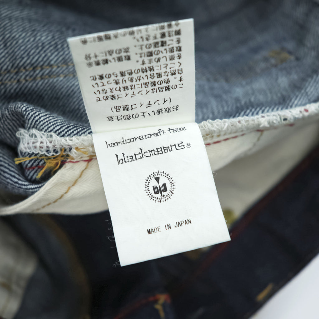 blackmeans 日本製 セルヴィッヂ デニムパンツ Hiroshima Denim TAPERED ジーンズ M インディゴ ブルー ストレート VINTAGE INDIGO 945-70HDP03-1
