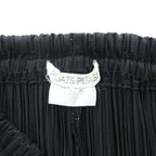 PLEATS PLEASE Issey Miyake Black Pleated Pants Elastic Waist Straight Leg Trousers