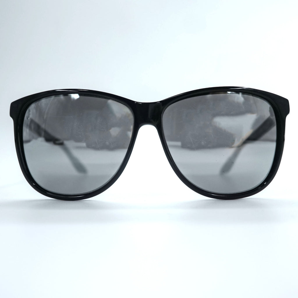 GUCCI イタリア製 サングラス メガネ ブラック ミラーレンズ スモーク GG1636/S D28T4 57_13 135