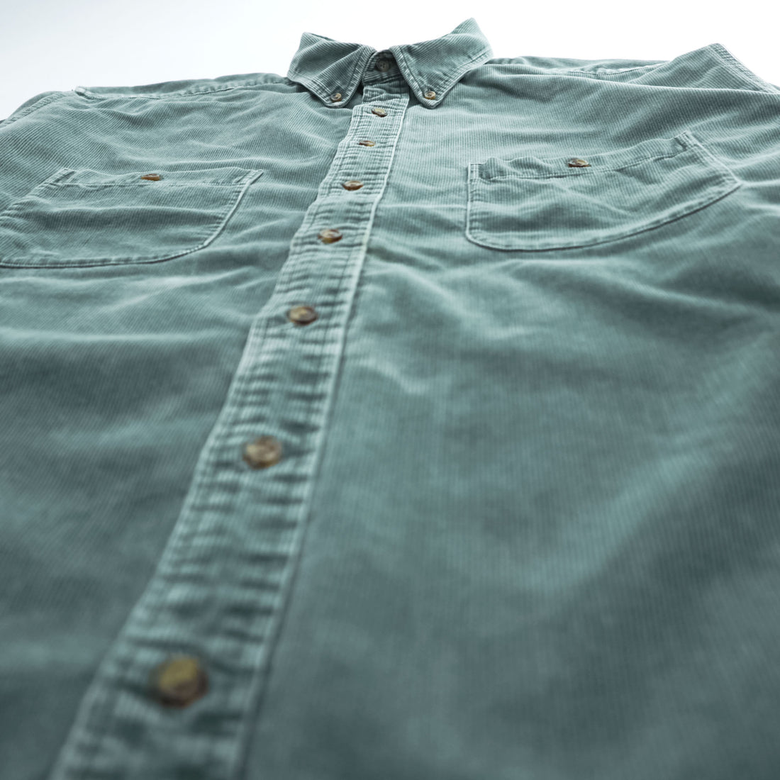 Eddie Bauer 00年代 ヴィンテージ 長袖 ボタンダウンシャツ XL コーデュロイ 胸ポケット ビッグサイズ