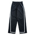 NIKE 00年代 ヴィンテージ メッシュ ワイド トラックパンツ ジャージ L 裾ジップ スリット ブラック サイドライン