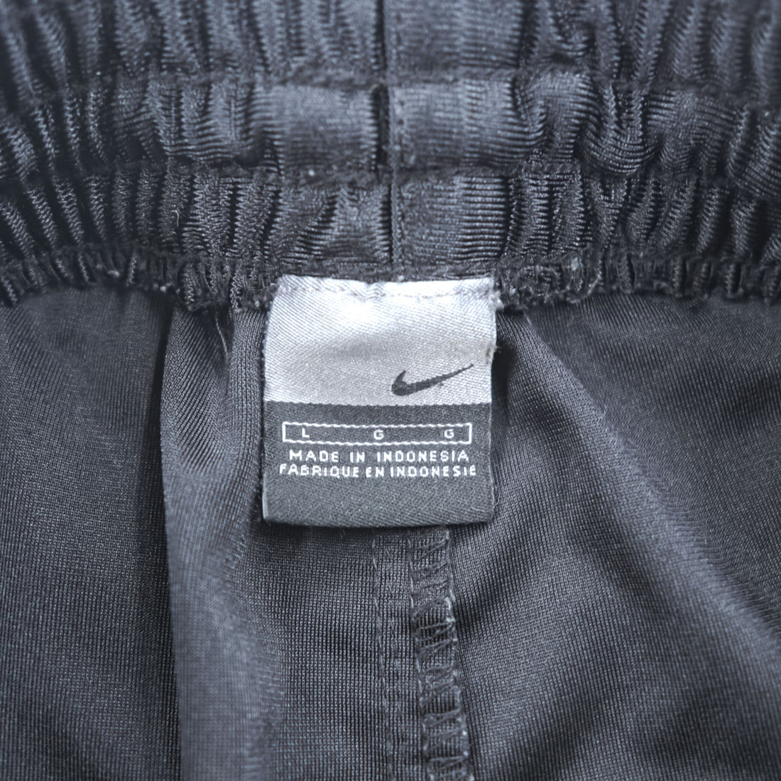 NIKE 00年代 ヴィンテージ メッシュ ワイド トラックパンツ ジャージ L 裾ジップ スリット ブラック サイドライン