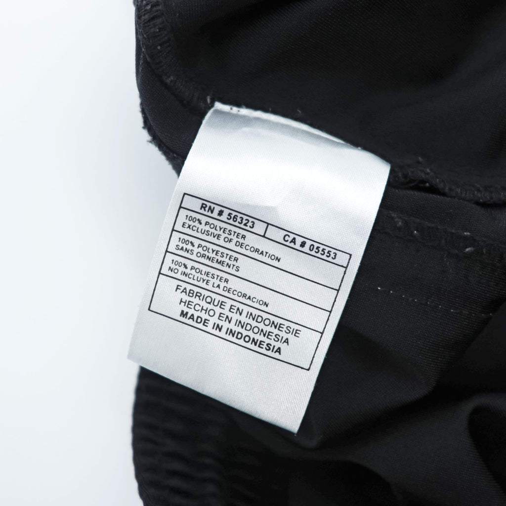 NIKE 00年代 ヴィンテージ メッシュ ワイド トラックパンツ ジャージ L 裾ジップ スリット ブラック サイドライン
