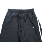 NIKE 00年代 ヴィンテージ メッシュ ワイド トラックパンツ ジャージ L 裾ジップ スリット ブラック サイドライン