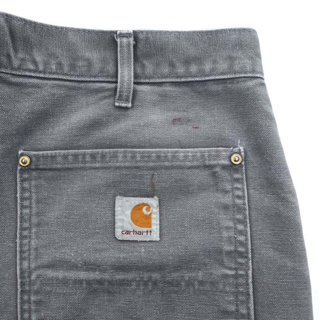 carhartt USA製 ダブルニー ダック ワークパンツ ペインターパンツ M グレー ORIGINAL FIT ダンガリー キャンバス B01 GVL