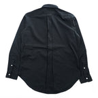 Ralph Lauren 90s Vintage Long-Sleeve Button-Down Shirt, Size M, Black, Small Pony Logo Embroidery