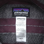 Patagonia Organic Cotton Striped Work Shirt 53947 FA14 Burgundy Gray Long Sleeve Men’s L