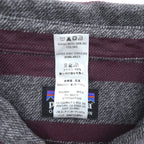Patagonia Organic Cotton Striped Work Shirt 53947 FA14 Burgundy Gray Long Sleeve Men’s L