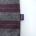 Patagonia Organic Cotton Striped Work Shirt 53947 FA14 Burgundy Gray Long Sleeve Men’s L
