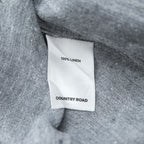 COUNTRY ROAD アイリッシュリネン 長袖 シャツ L グレー 麻100% REGULAR FIT 胸ポケット BAIRD McNUTT