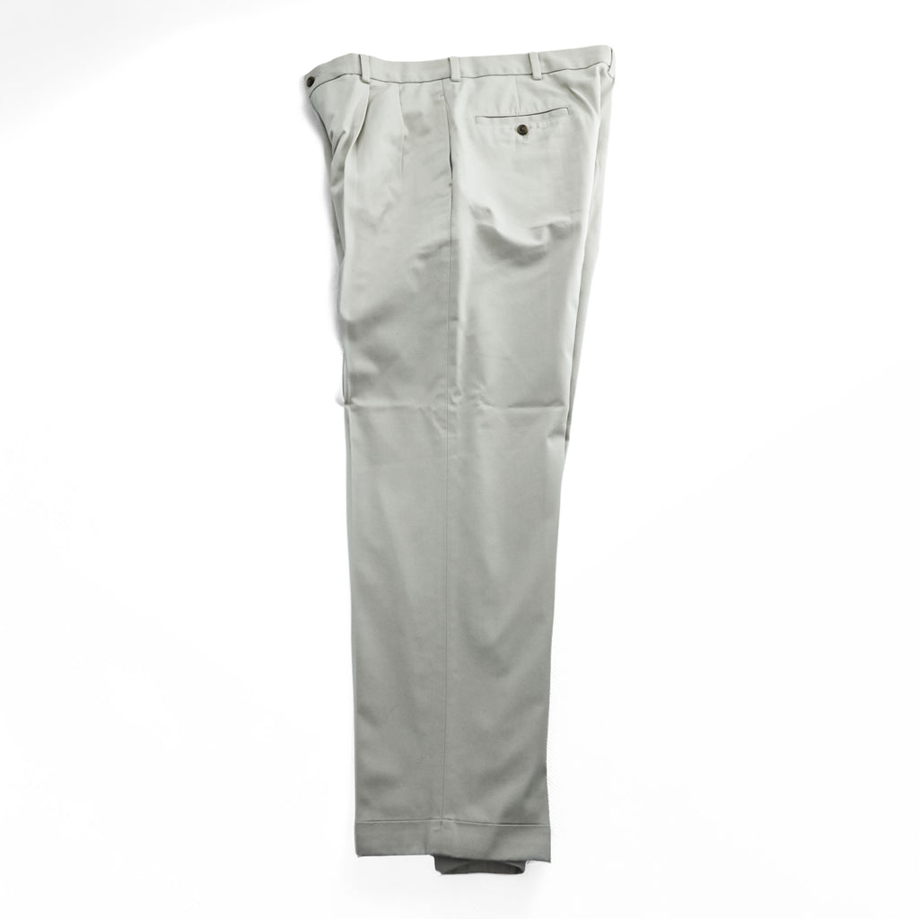 Brooks Brothers ワイド 2タック チノパンツ スラックス L ベージュ プリーツ ダブルカフス ADVANTAGE CHINO ELLIOT 346