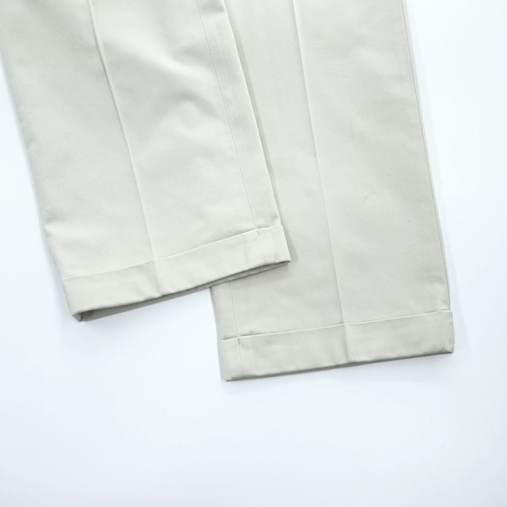 Brooks Brothers ワイド 2タック チノパンツ スラックス L ベージュ プリーツ ダブルカフス ADVANTAGE CHINO ELLIOT 346