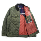 Barbour キルティングジャケット MAESBURY QUILT L ダブルジップ IDEAL 比翼 ボタン 中綿 コーデュロイ襟 MQU1110OL72