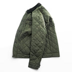 Barbour キルティングジャケット MAESBURY QUILT L ダブルジップ IDEAL 比翼 ボタン 中綿 コーデュロイ襟 MQU1110OL72