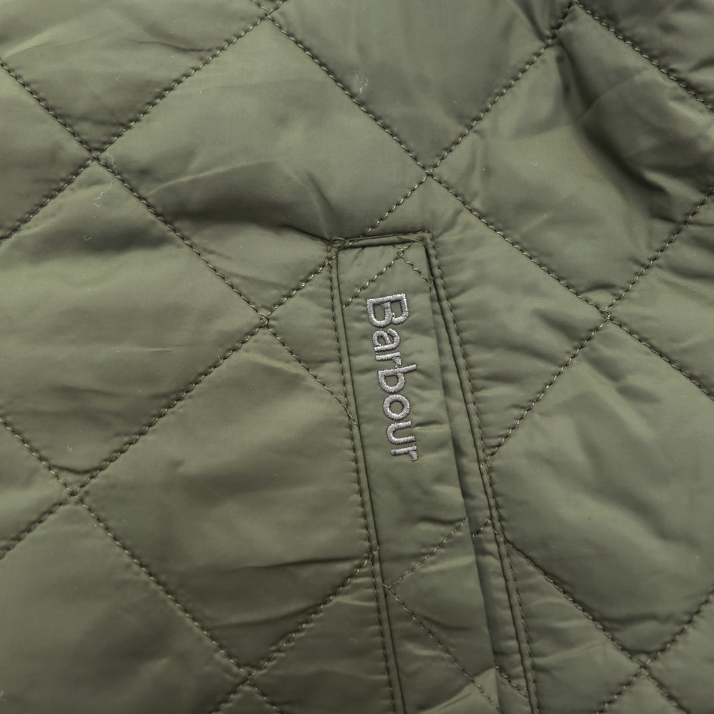 Barbour キルティングジャケット MAESBURY QUILT L ダブルジップ IDEAL 比翼 ボタン 中綿 コーデュロイ襟 MQU1110OL72