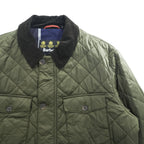 Barbour キルティングジャケット MAESBURY QUILT L ダブルジップ IDEAL 比翼 ボタン 中綿 コーデュロイ襟 MQU1110OL72