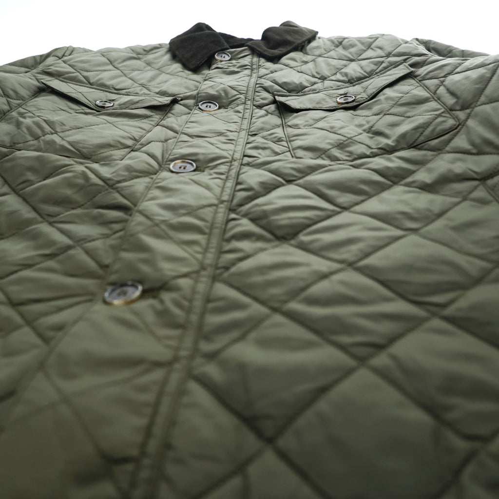 Barbour キルティングジャケット MAESBURY QUILT L ダブルジップ IDEAL 比翼 ボタン 中綿 コーデュロイ襟 MQU1110OL72