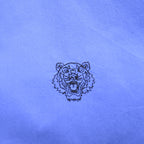 KENZO 長袖 ボタンダウンシャツ M ブルー SLIM FIT ワンポイントロゴ 刺繍