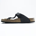 BIRKENSTOCK German-made sandals, US size 10.5, black and brown, Gizeh Flex Platform.