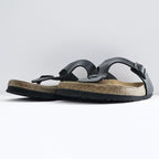 BIRKENSTOCK German-made sandals, US size 10.5, black and brown, Gizeh Flex Platform.