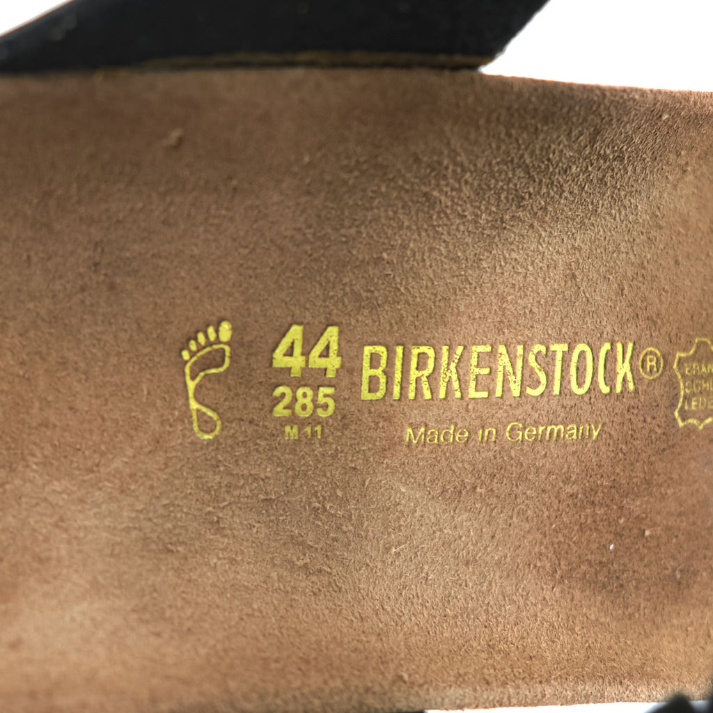 BIRKENSTOCK German-made sandals, US size 10.5, black and brown, Gizeh Flex Platform.