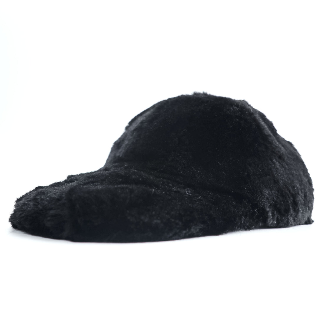 Givenchy Faux Fur Baseball Cap Black 4G Buckle Made in Italy