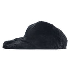 Givenchy Faux Fur Baseball Cap Black 4G Buckle Made in Italy