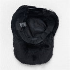 Givenchy Faux Fur Baseball Cap Black 4G Buckle Made in Italy