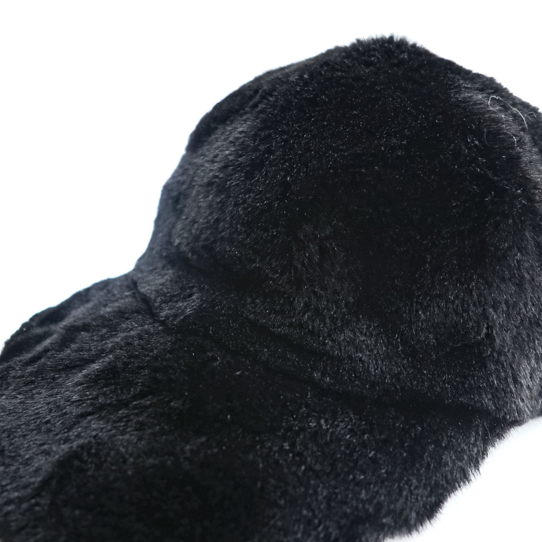Givenchy Faux Fur Baseball Cap Black 4G Buckle Made in Italy