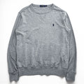 Polo Ralph Lauren V-neck Sweatshirt, Size M, Gray, Small Pony Logo Embroidery, Fleece Lining