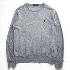 Polo Ralph Lauren V-neck Sweatshirt, Size M, Gray, Small Pony Logo Embroidery, Fleece Lining