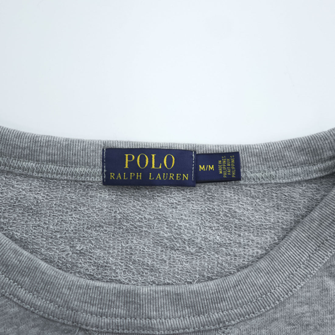 Polo Ralph Lauren V-neck Sweatshirt, Size M, Gray, Small Pony Logo Embroidery, Fleece Lining