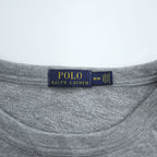Polo Ralph Lauren V-neck Sweatshirt, Size M, Gray, Small Pony Logo Embroidery, Fleece Lining