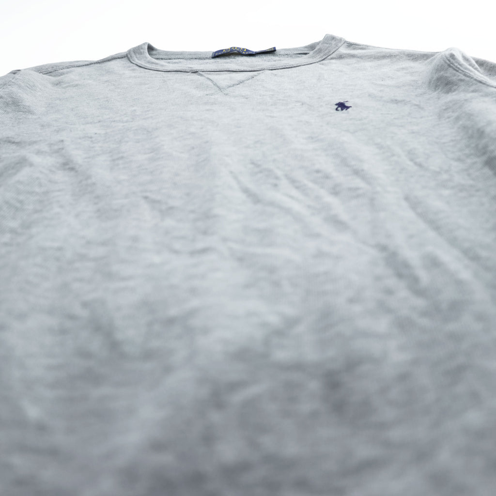 Polo Ralph Lauren V-neck Sweatshirt, Size M, Gray, Small Pony Logo Embroidery, Fleece Lining