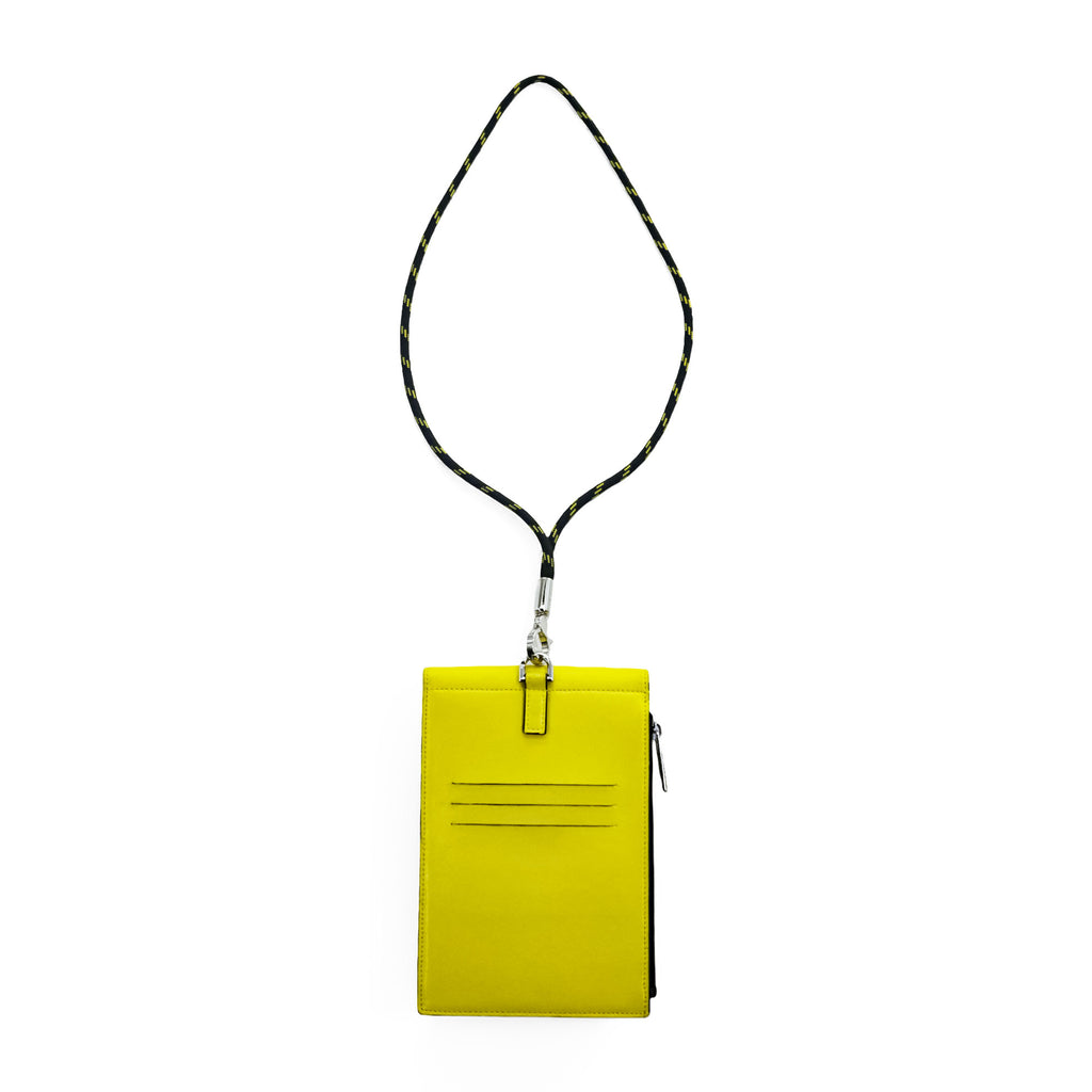 GIVENCHY Italy Made NECK WINDOW POUCH, Purse, Wallet,  Yellow, Black BK6043K0RL 737