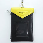 GIVENCHY Italy Made NECK WINDOW POUCH, Purse, Wallet,  Yellow, Black BK6043K0RL 737