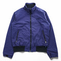 Woolrich John Rich & Bros Full Zip Bomber Jacket Purple Navy Stand Collar Raglan Rib Hem Size L