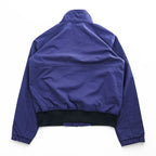 Woolrich John Rich & Bros Full Zip Bomber Jacket Purple Navy Stand Collar Raglan Rib Hem Size L
