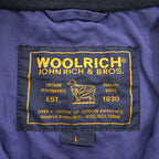 Woolrich John Rich & Bros Full Zip Bomber Jacket Purple Navy Stand Collar Raglan Rib Hem Size L
