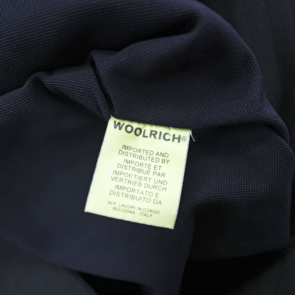 Woolrich John Rich & Bros Full Zip Bomber Jacket Purple Navy Stand Collar Raglan Rib Hem Size L