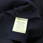 Woolrich John Rich & Bros Full Zip Bomber Jacket Purple Navy Stand Collar Raglan Rib Hem Size L