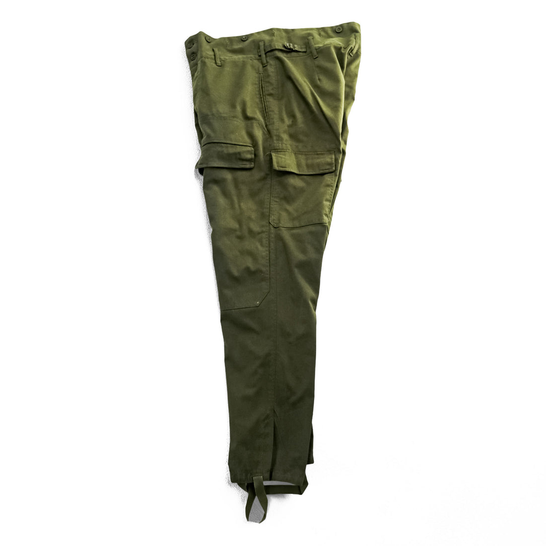 90年代 チェコ スロバキア軍 ヴィンテージ M85 ミリタリー カーゴパンツ M カーキ Zekon Michalovce サスペンダーボタン ダブルニー